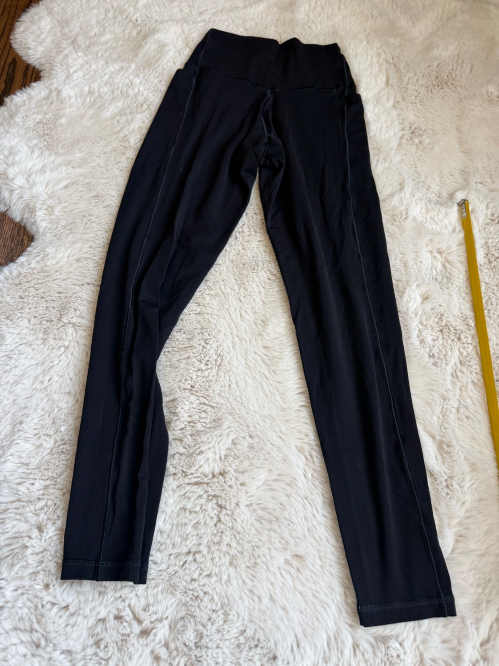 Black Women's High-Waist Active Leggings and crop top with shelf bra set